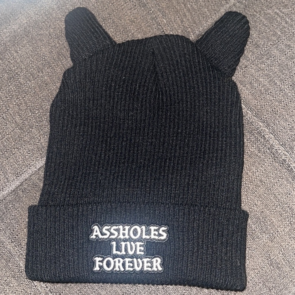 Assholes live forever beanie